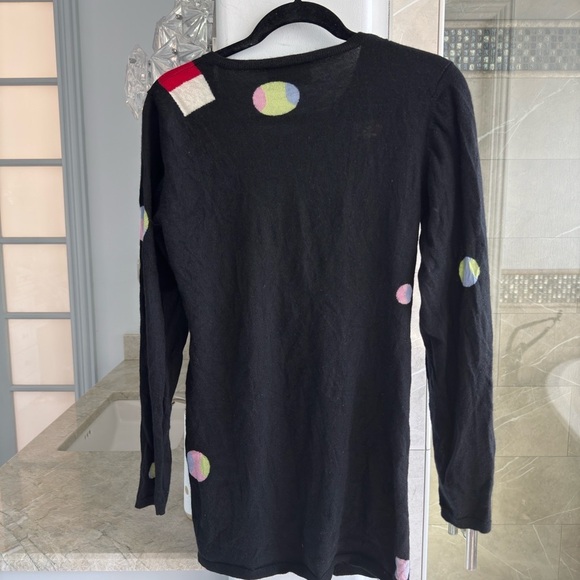 Cynthia Rowley Polka Dot Cashmere Cardigan - Picture 10 of 10